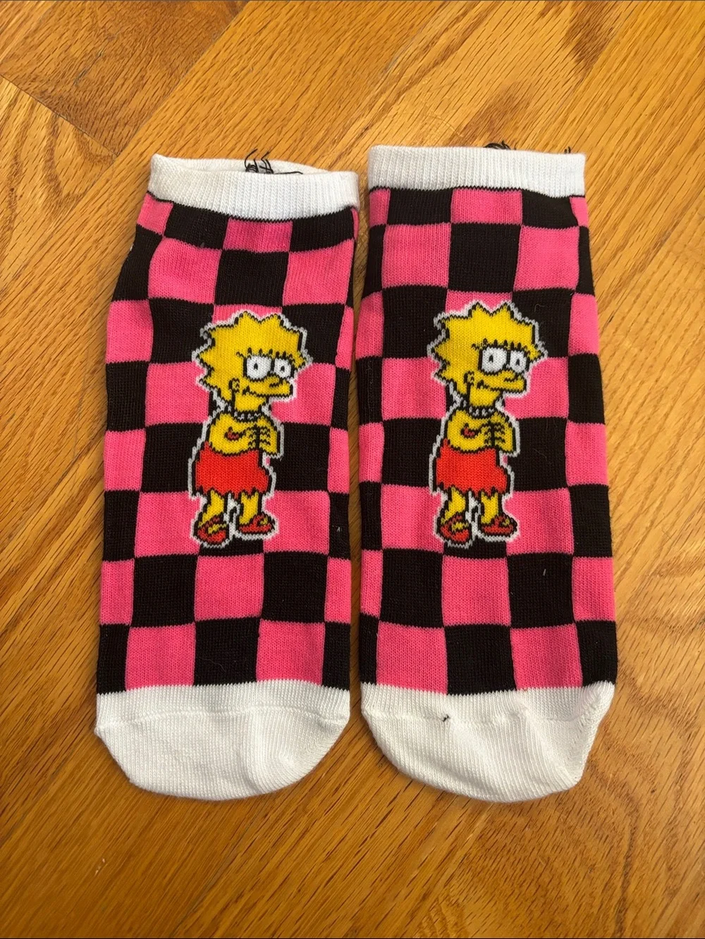 Checkerboard Simpson Characters Ankle Socks - Multi Color (NWOT)